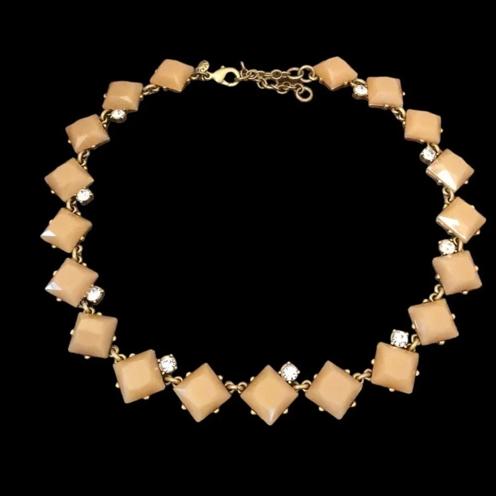 J. Crew Peach and Gold Necklace - Picture 1 of 5